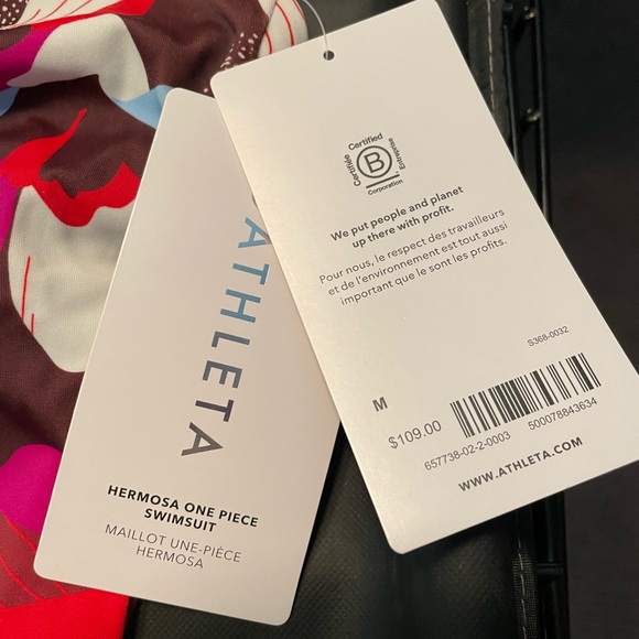 NWT Athleta Hermosa one piece swimsuit - MEDIUM - bloom decadent chocolate - Picture 5 of 6